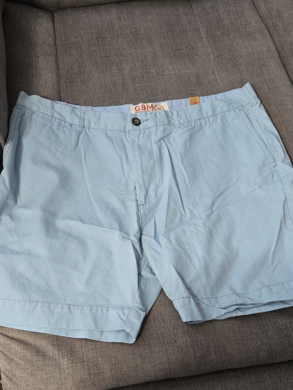 Light Blue Men’s Flat Front Shorts